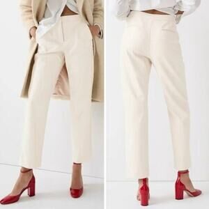 New! J. Crew *Pen Mark* Kate straight-leg pant in faux‎ leather, size 12